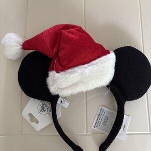 Disney Parks Mickey Mouse Santa Hat Ears Headband Christmas 2025 NWT